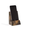 Bey Berk International Bey-Berk International D027 Tiger Eye Marble Desktop Tablet Cradle with a Pass-Thru Hole for Charging Cable - Brown D027